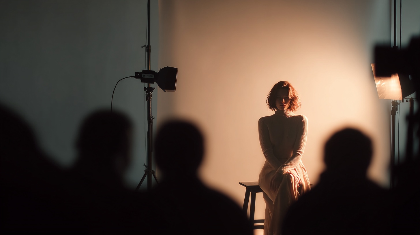 Photoshoot in a studio